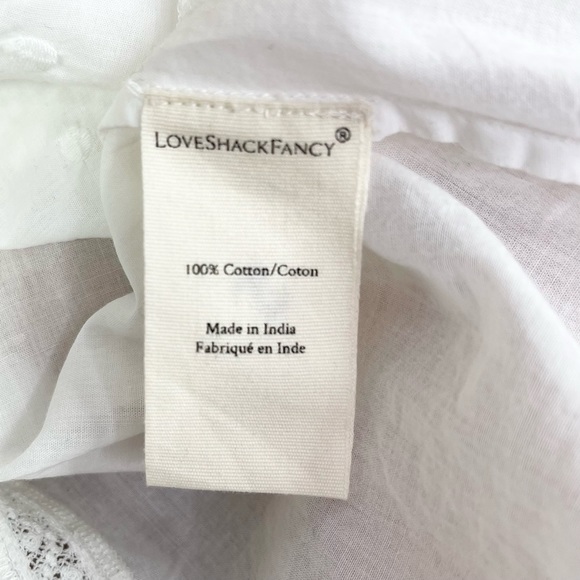 ♦️SOLD♦️LoveShackFancy Odina Embroidered White Cotton Blouse - Picture 16 of 16